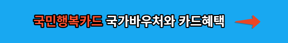 국민행복카드 국가바우처 카드혜택