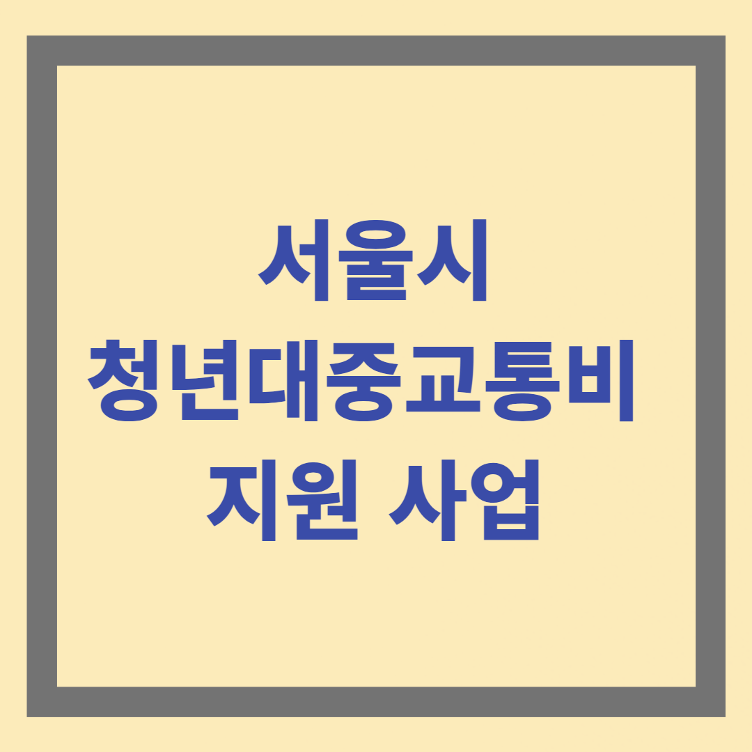 청년대중교통비지원