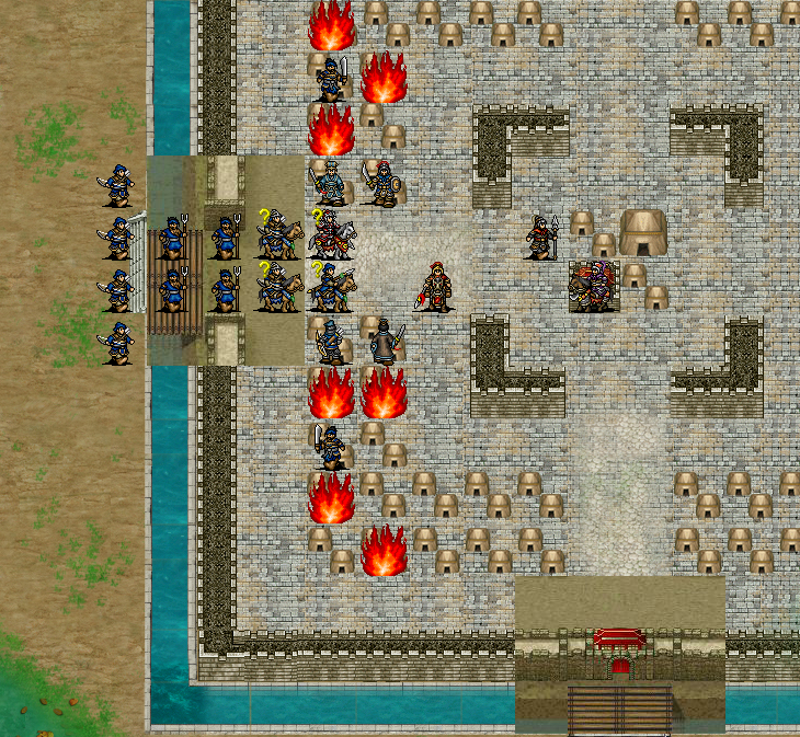 삼국지 조조전 MOD 신조조전 합비 전투 성 내부로 들어간 태사자는 미리 알고 준비한 장료군에 의해 혼란에 걸리고 맙니다.