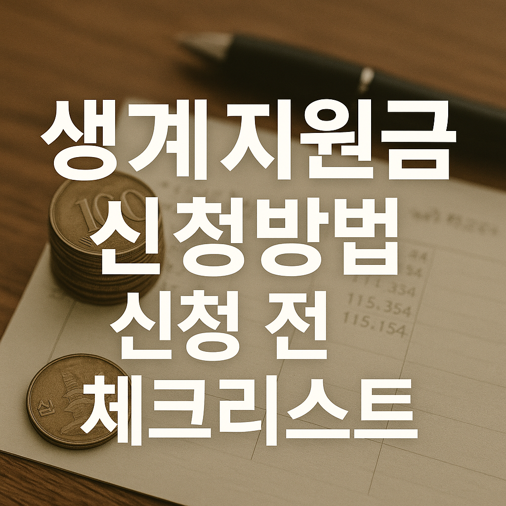 생계지원금 신청방법 전 체크리스트