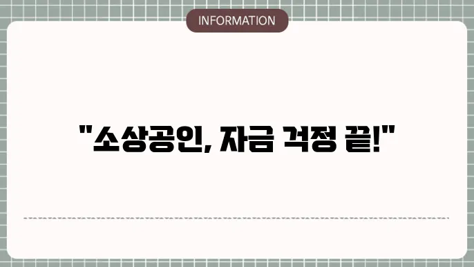 소상공인 트별융자 지원사업: 자금 확보 전략