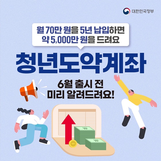 청년도약계좌, 청년 정부지원, 목돈 마련