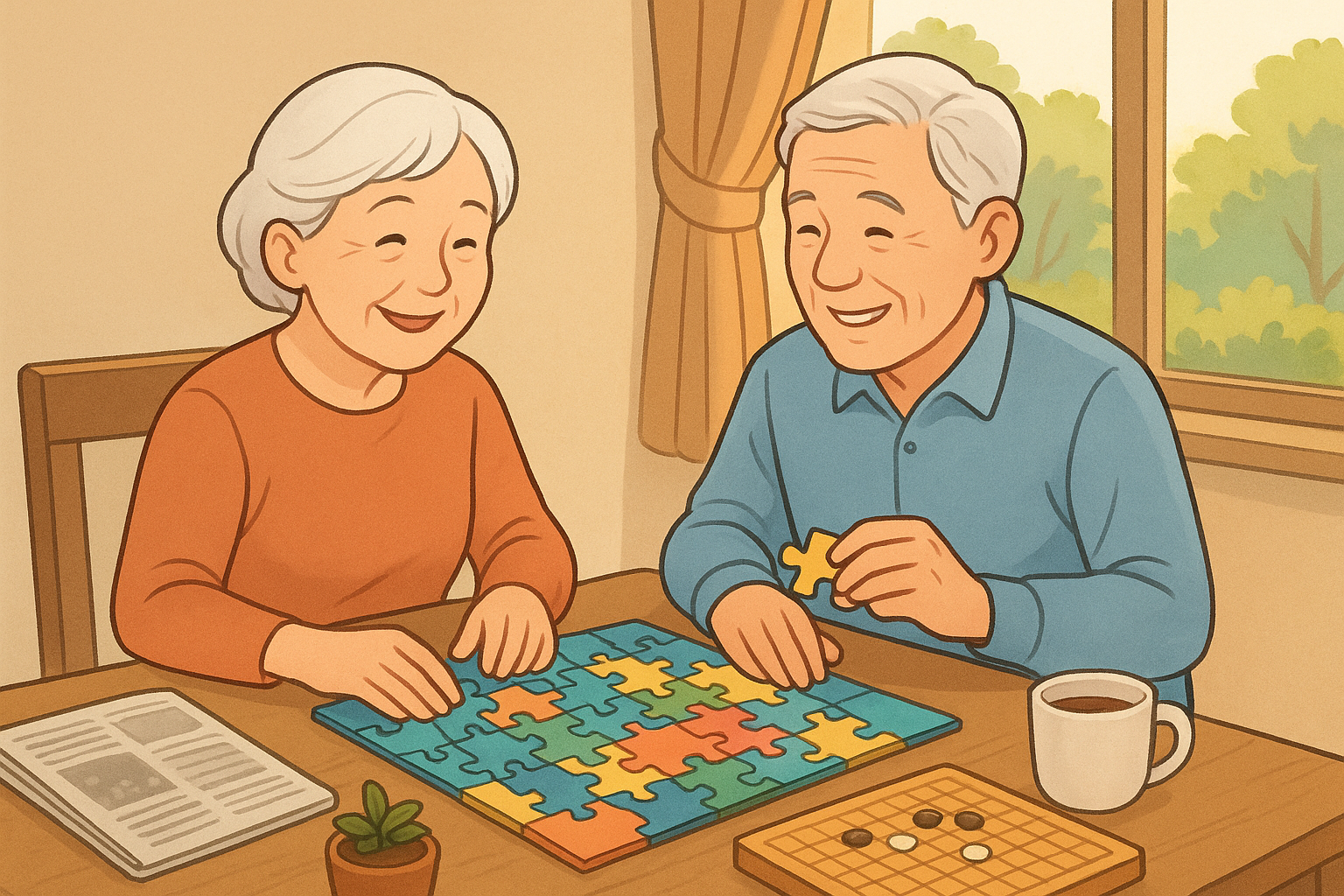 치매 예방 두뇌 활동 이미지