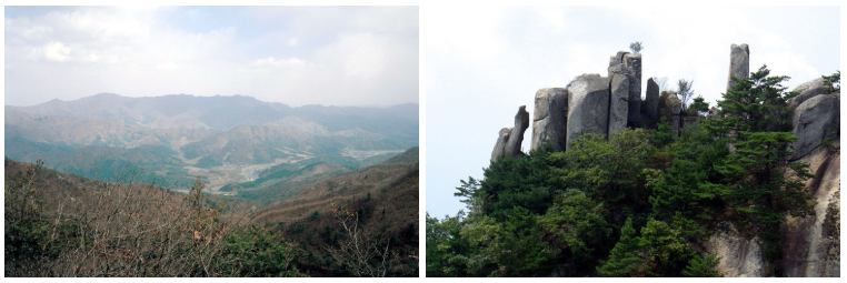 운악산 과 용화산 소개 사진