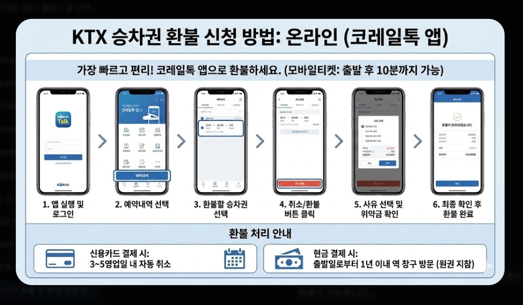 명절 KTX 환불 및 변경 방법 완벽 가이드