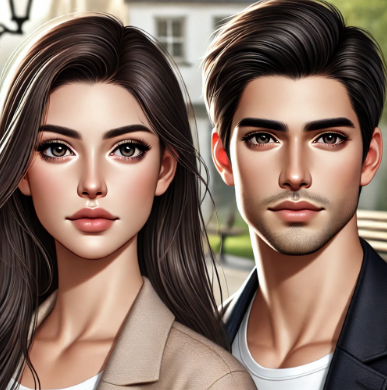 코성형을한 남성과 여성