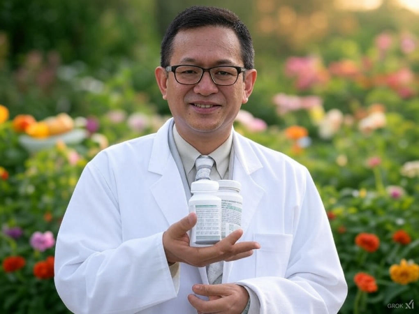 영양제를 든 의사