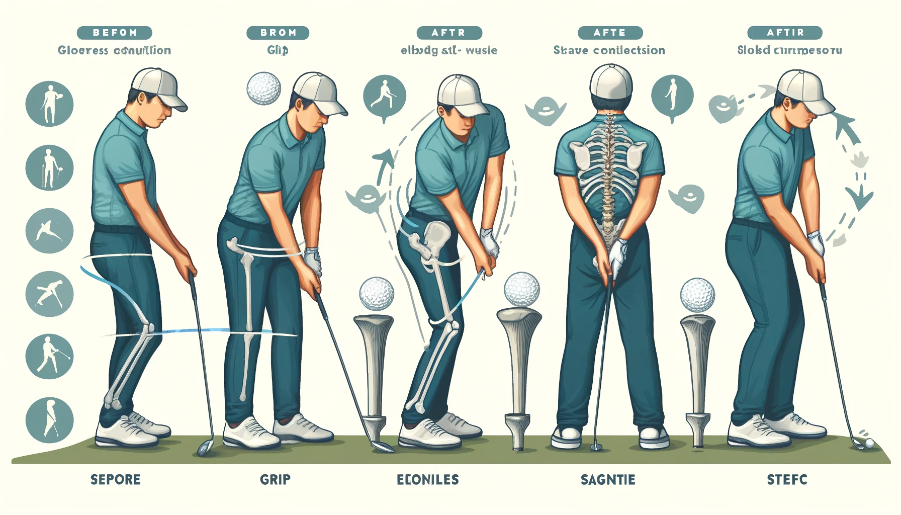 2025년 골퍼들이 많이 하는 자세 교정법 관련 이미지