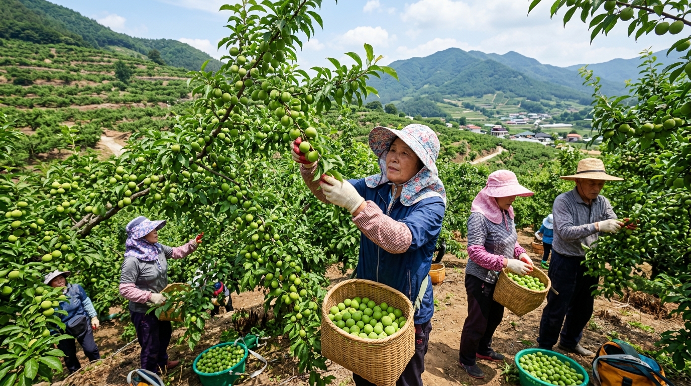 매실 수확시기 총정리|청매실·황매실·홍매실 제철과 매실액기스 효능까지