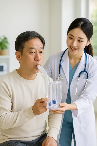 호흡 재활 치료 사진