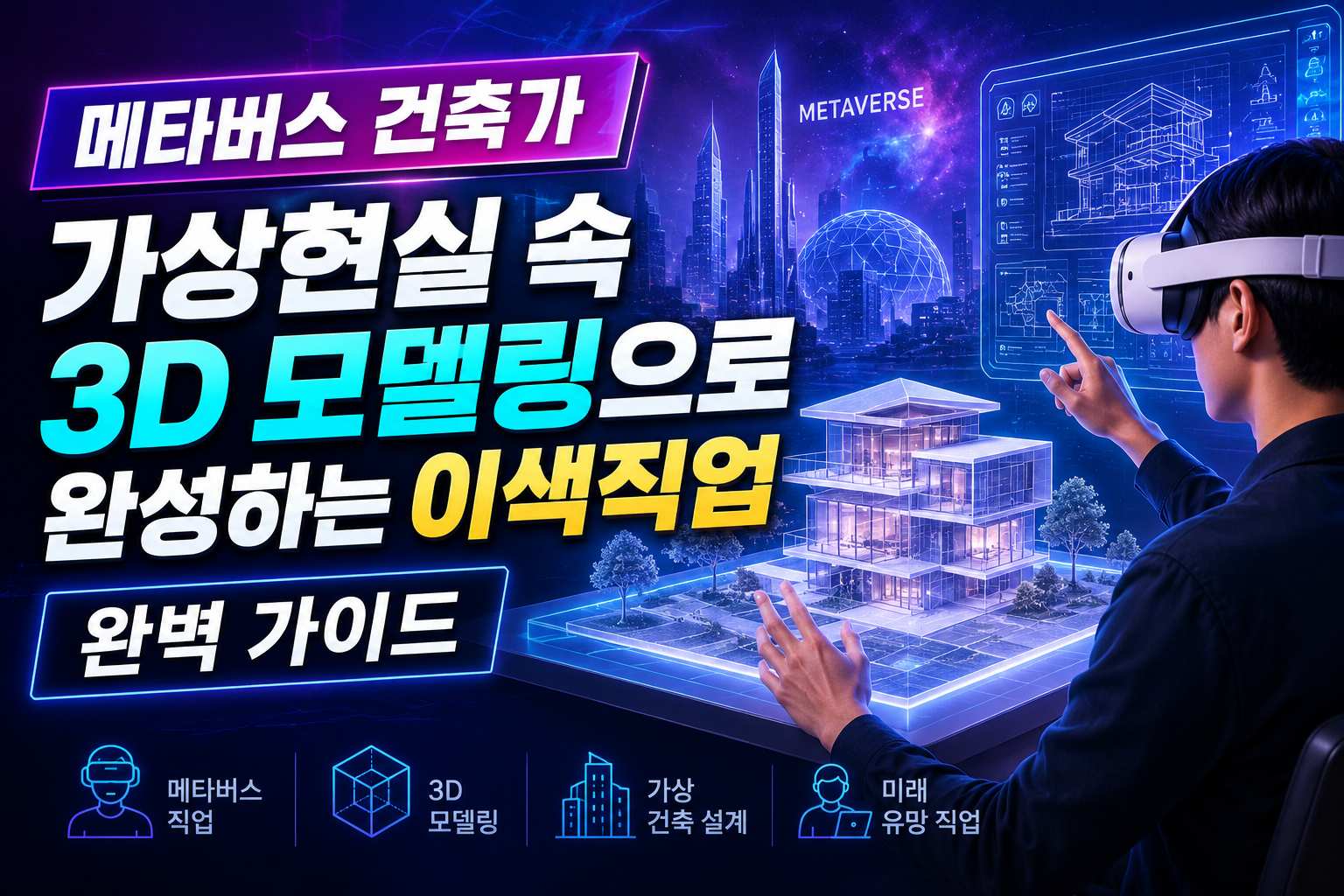 메타버스 건축가, 가상현실 속 3D 모델링으로 완성하는 이색직업 완벽 가이드