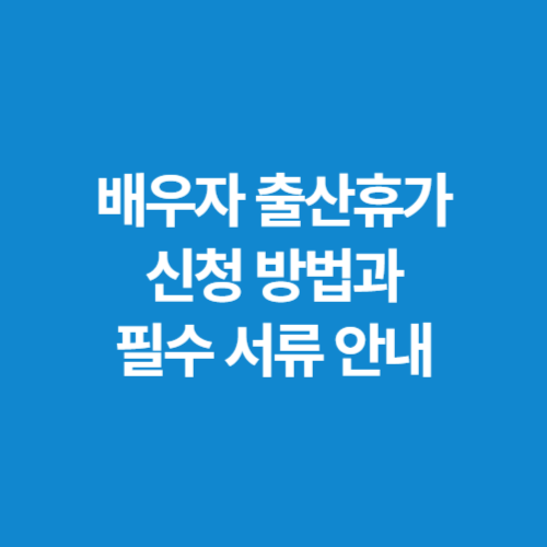 배우자-출산휴가-신청-방법과-필수-서류-안내
