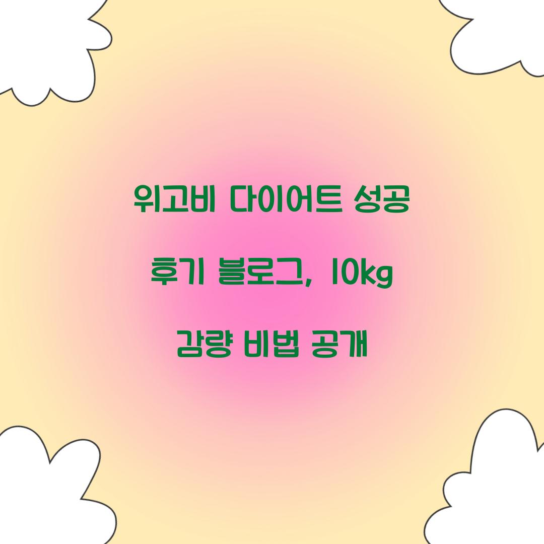 위고비 다이어트 성공 후기 블로그