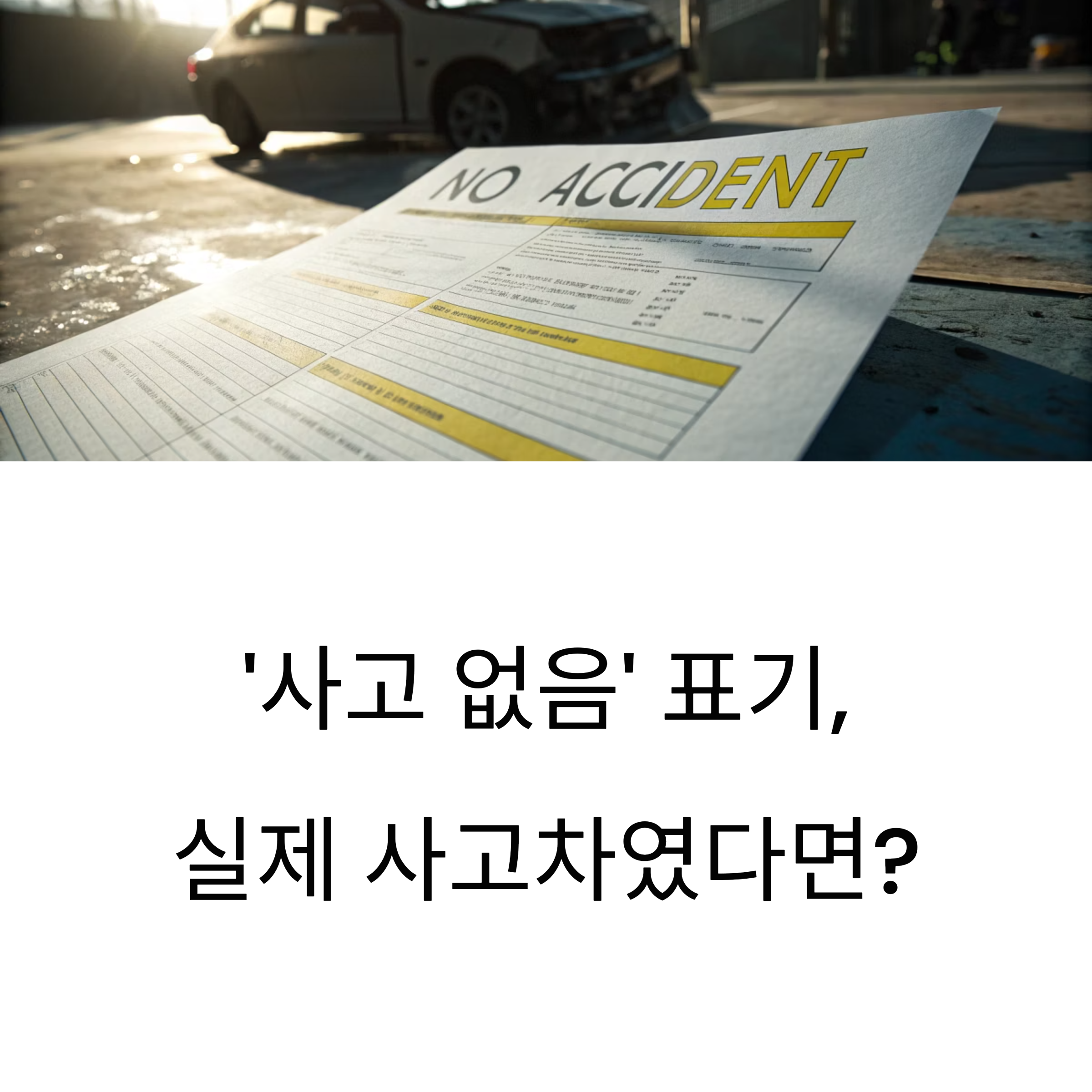 사고차였다면? 법적 책임은?