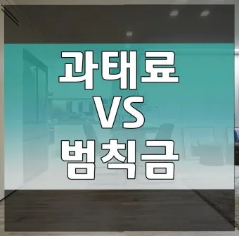 범칙금과 과태료의 차이한눈에 비교하기로_20