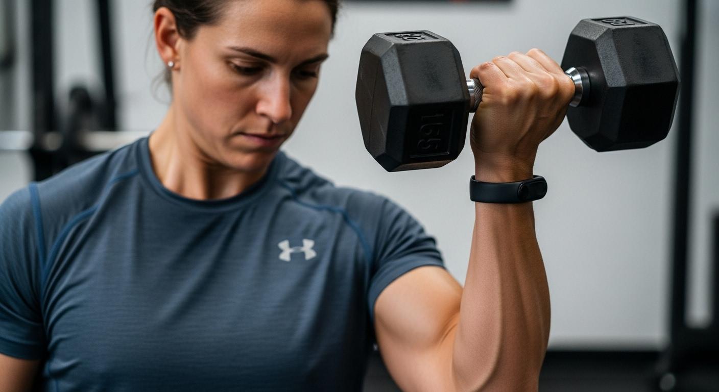 팔뚝살 운동 아령