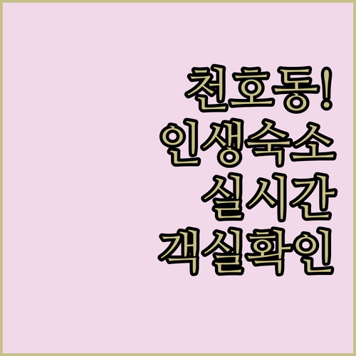강동구 천호동 추천 숙박 시설 5선 ..