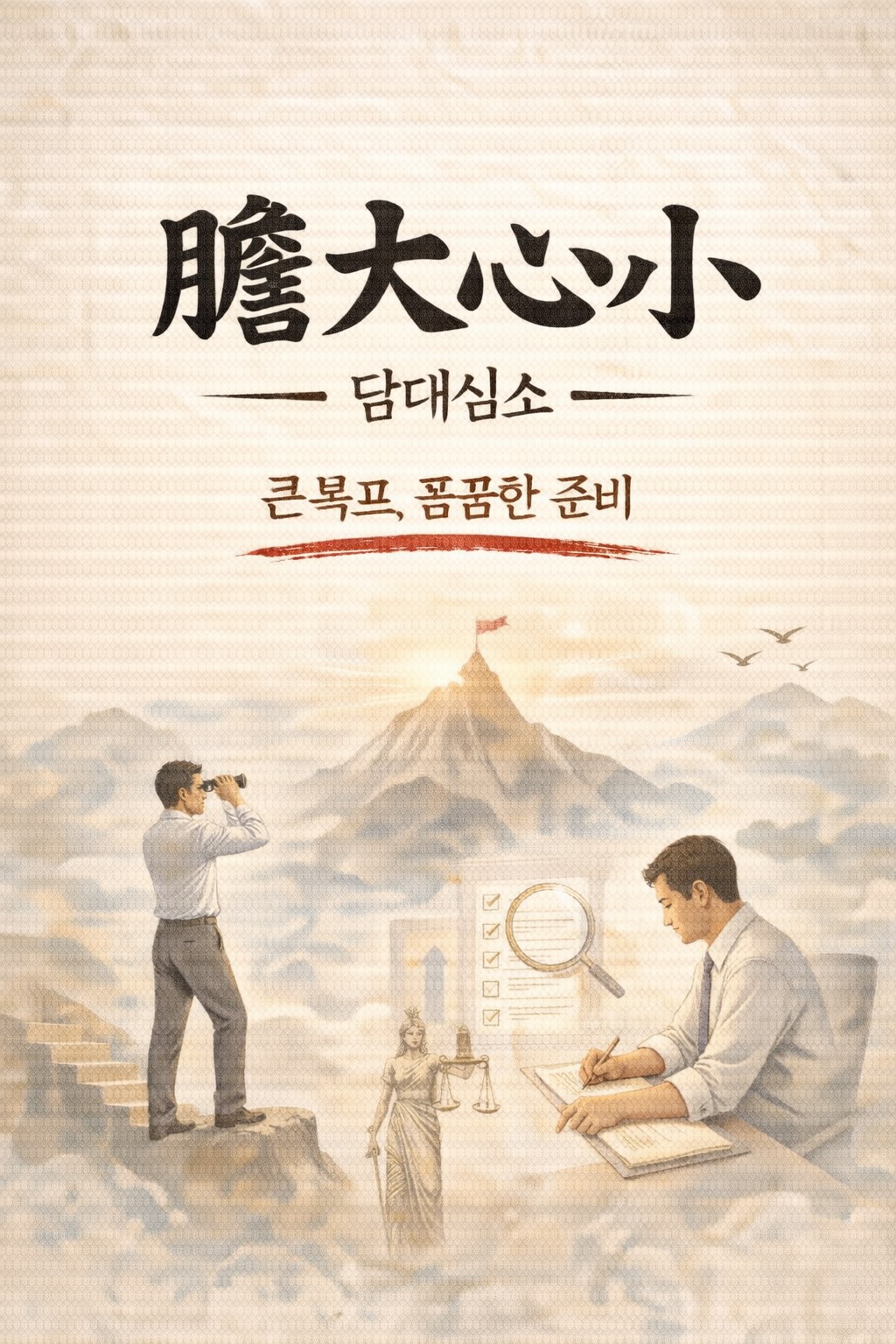 담대심소 사자성어 이미지