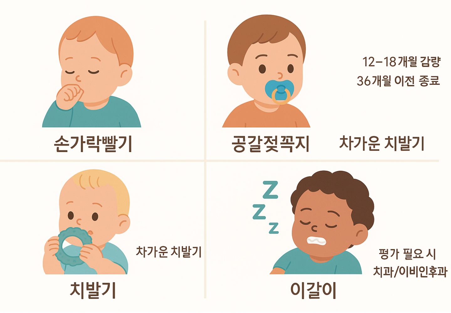 유치 맹출 시기별 통증 완화와 구강 위생 루틴