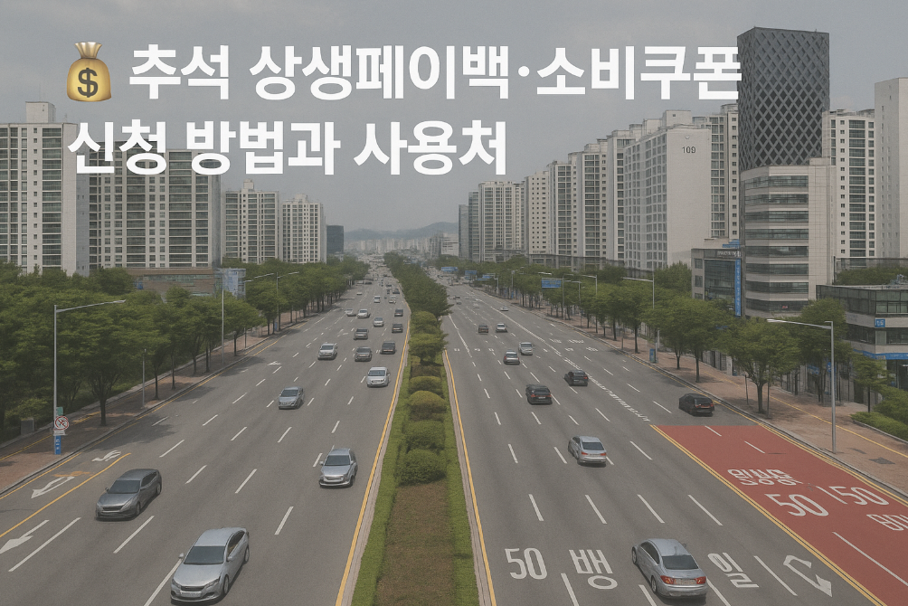 추석 상생페이백·소비쿠폰 신청 방법과 사용처