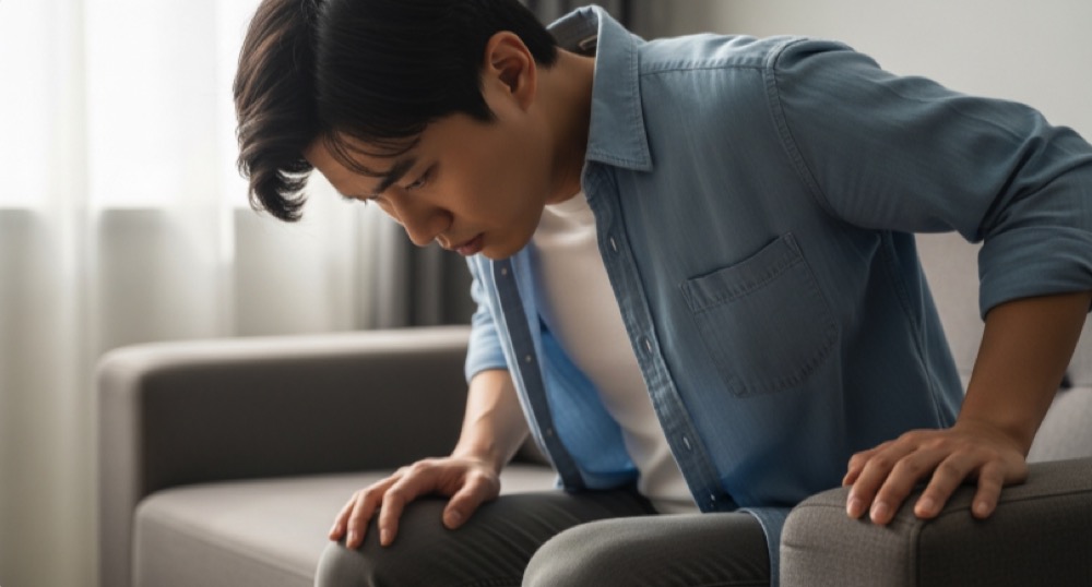 피로로 멈춘 순간