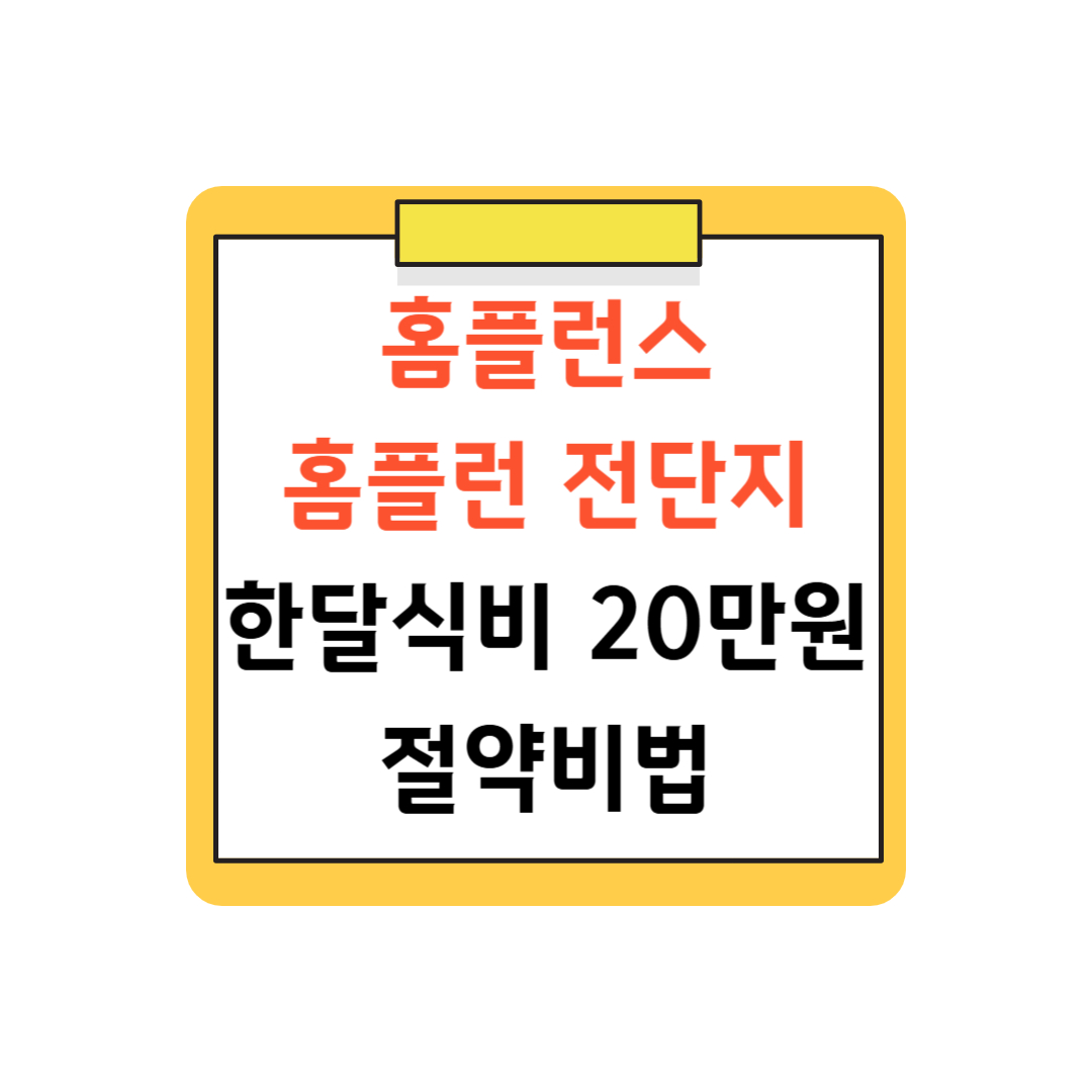 홈플러스 홈플런 전단지로 한 달 식비 20만원 절약한 비법