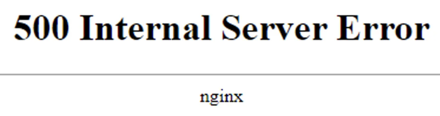 500 Internal Server Error