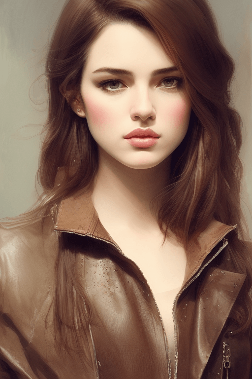 Playground AI로 생성한 그림(1) - 시크한 미녀