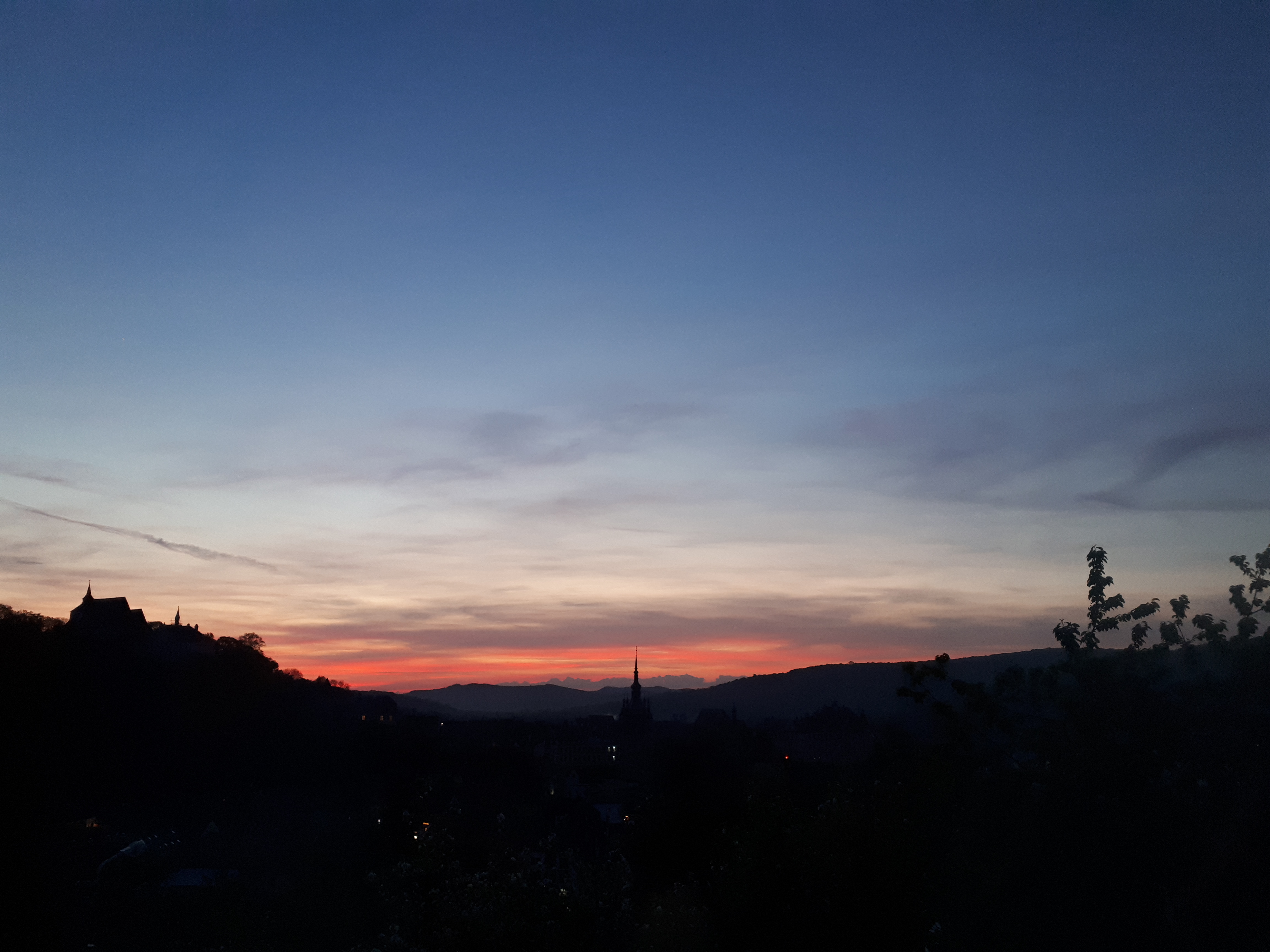 루마니아 시기쇼아라 시계탑과 야경