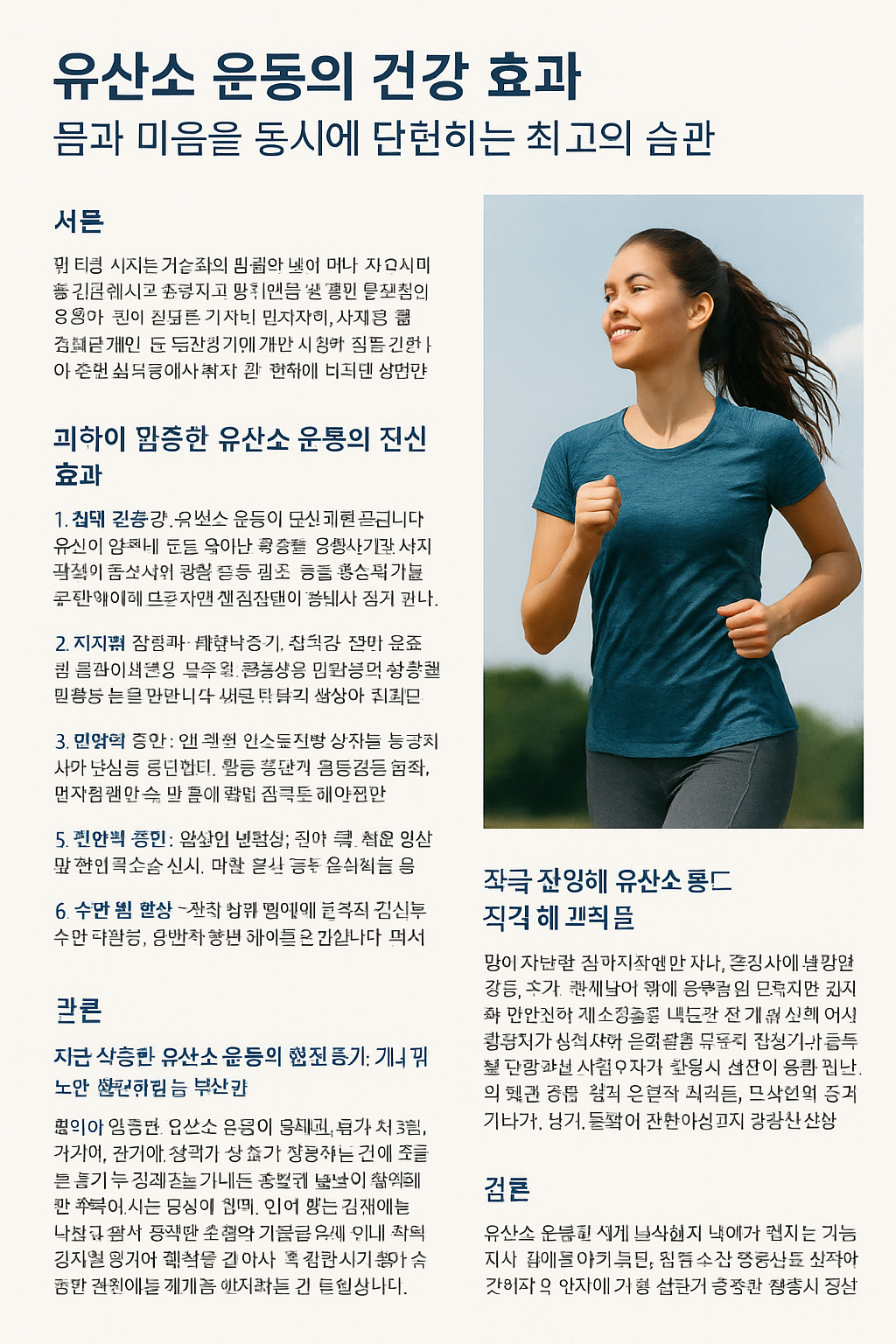 유산소 운동의 건강 효과: 몸과 마음을 동시에 단련하는 최고의 습관