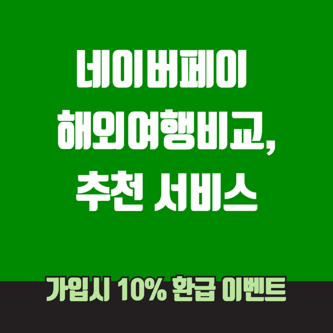 네이버페이 해외여행보험 비교, 추천 서비스