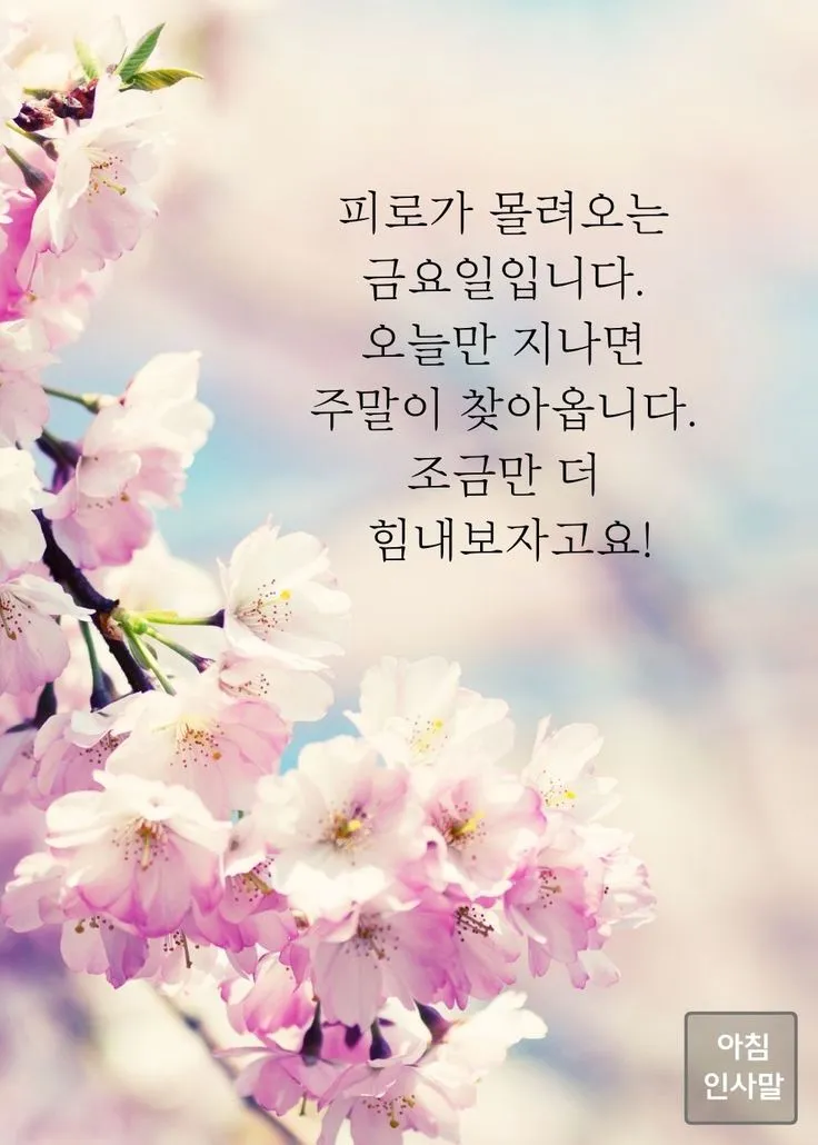 금요일 아침 인사말 이미지 문구 일러스트_5