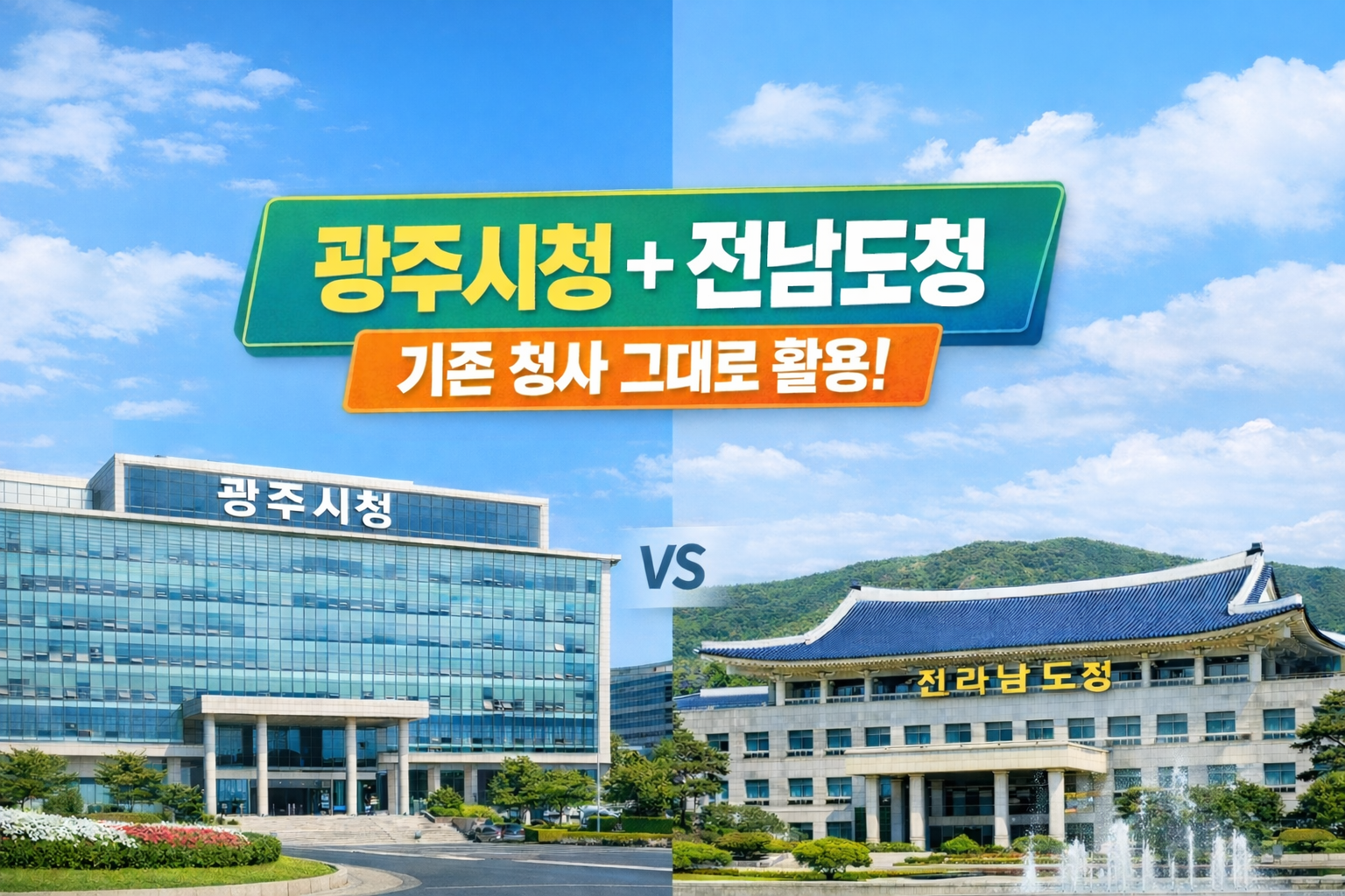 광주전남 행정통합 청사 기존 활용