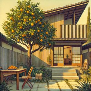 유자나무가 있는 마당