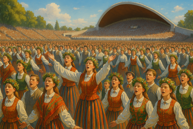 치유의 음악으로 가득 찬, 라트비아 송 앤 댄스 페스티벌 (전통,공동체,문화유산)