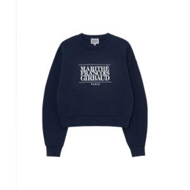 MARITHE FRANCOIS GIRBAUD W CLASSIC LOGO CROP SWEATSHIRT