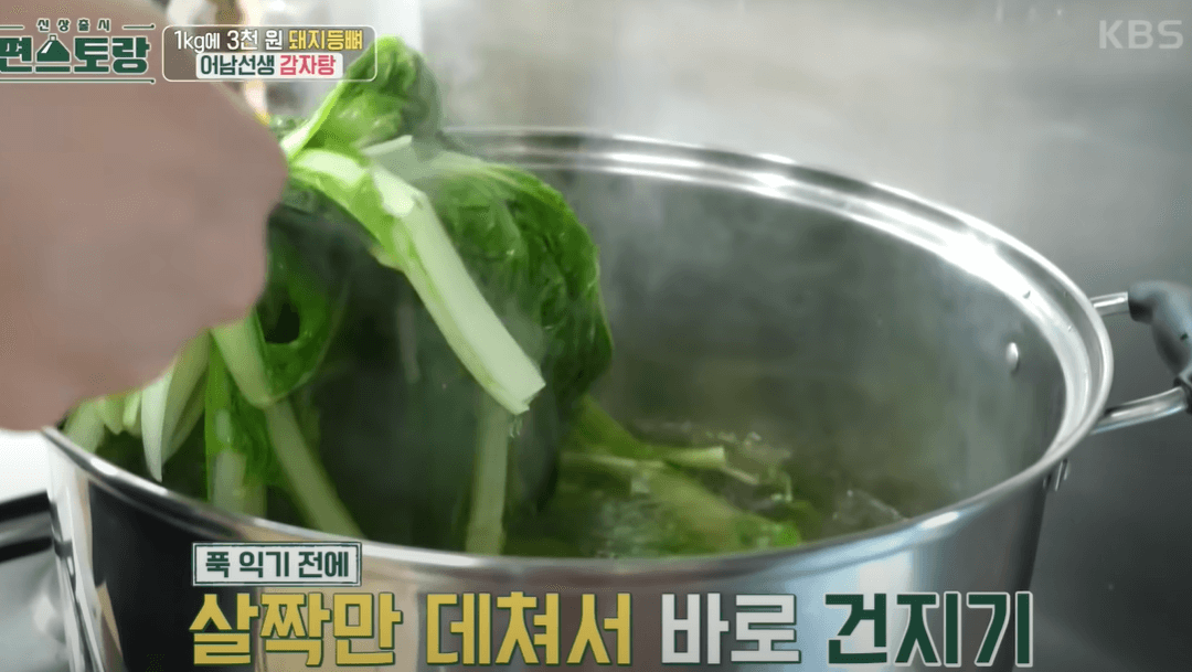 얼갈이배추로 우거지 만들기