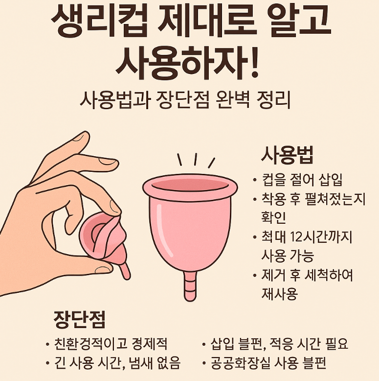 생리컵 사용법 안내문