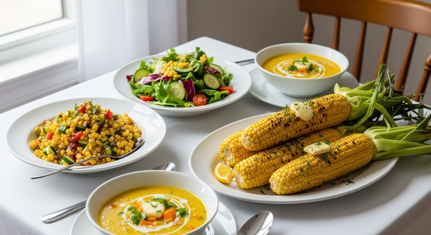 옥수수로 만든 여러가지 요리