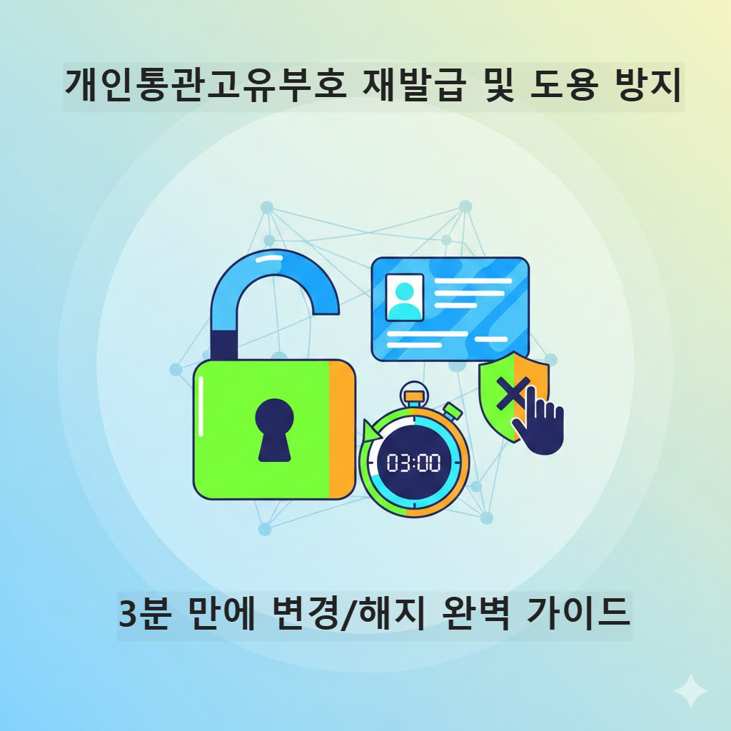 개인통관고유부호 재발급 및 도용 방지: 3분 만에 변경/해지 완벽 가이드