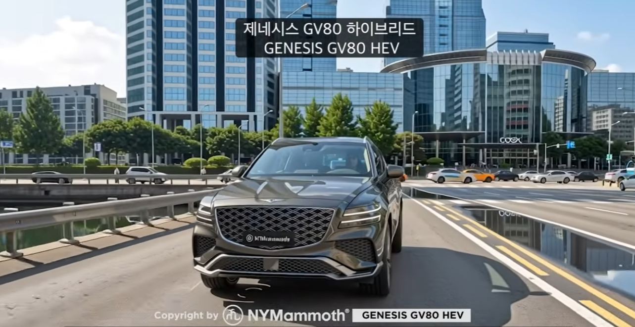 제네시스 GV80 하이브리드 예상도 (출처 : 뉴욕맘모스)