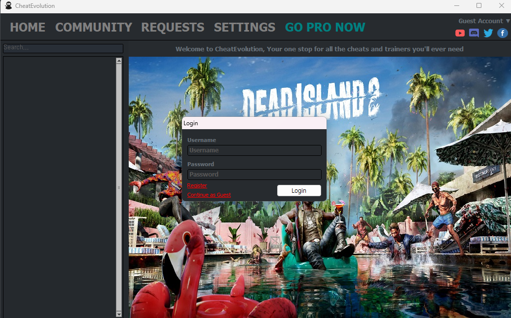 Continue as Guest ํด๋ฆญ