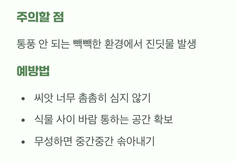 건강하게 키우는 병충해 예방