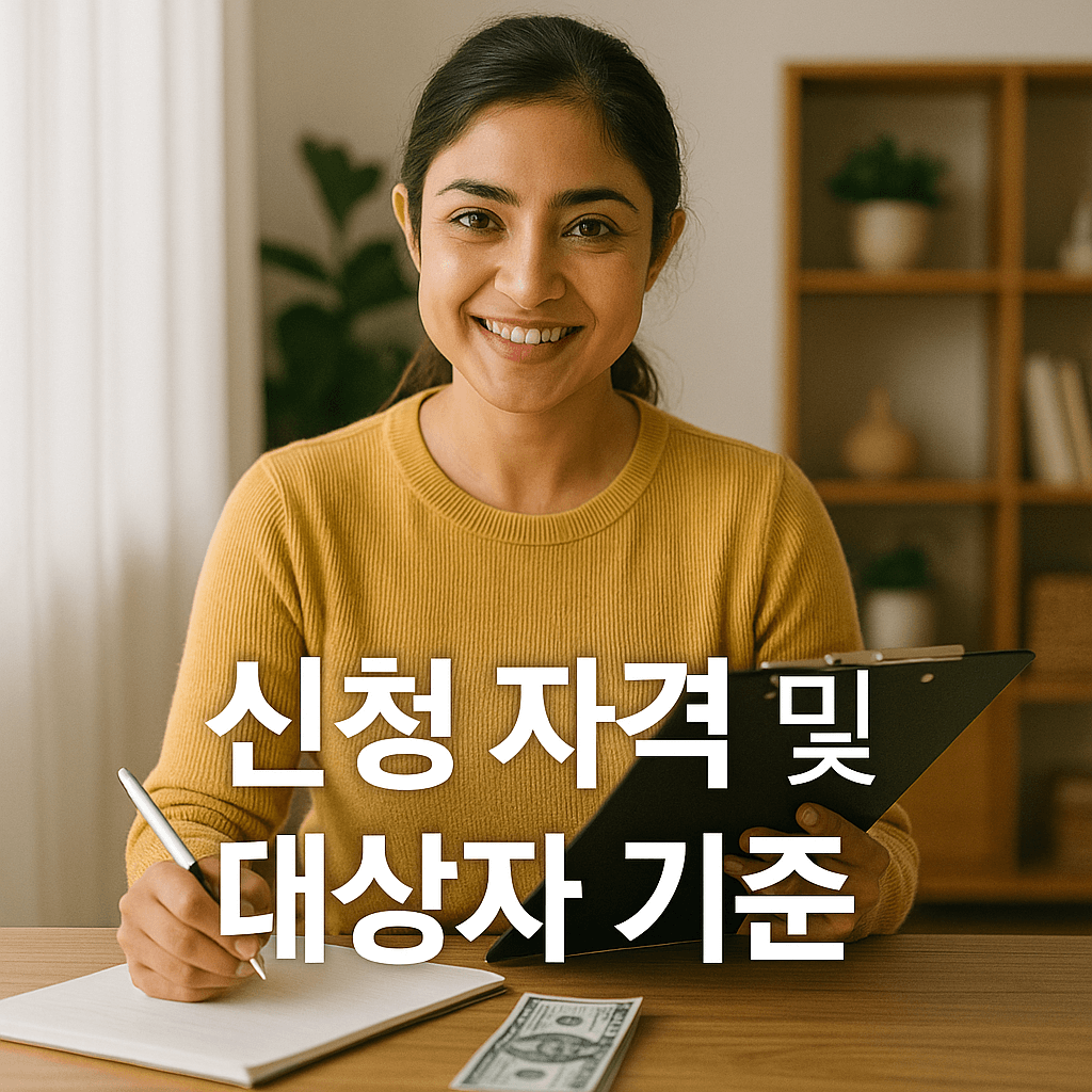 신청자격 및 대상자 기준