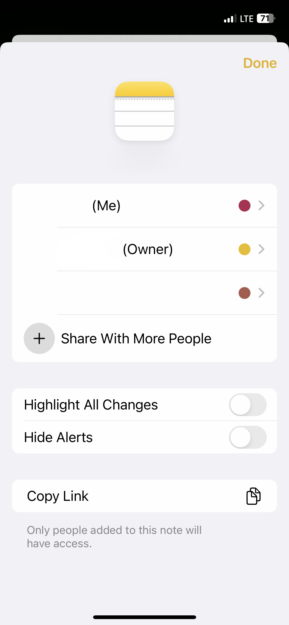 iOS16 아이폰 메모 공유 구성원 확인