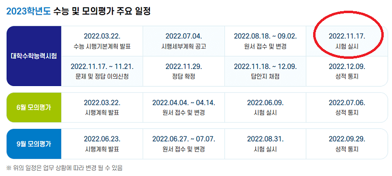 2023학년도-수능-및-모의고사-일정