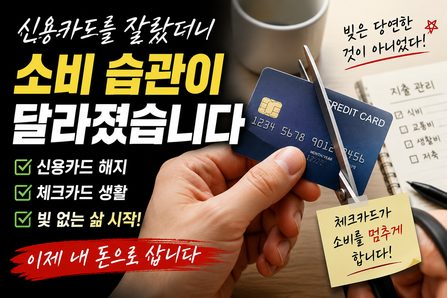 신용카드를 자르면 생기는 변화