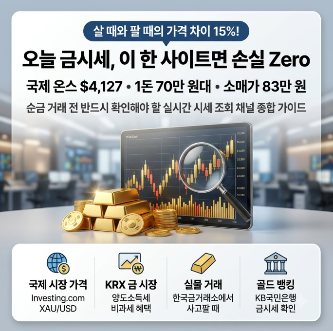 오늘의금값 확인 사이트