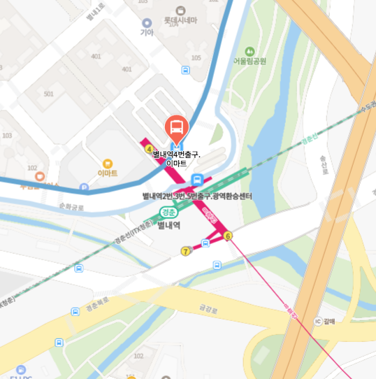 8844번 버스 위치