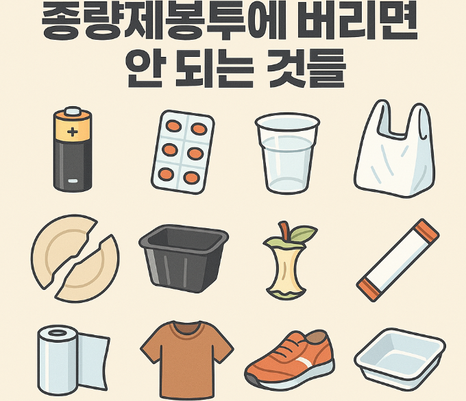 종량제봉투에 버리면 안되는것들